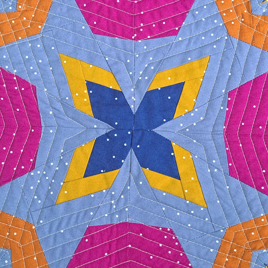 How To Quilt Your Foundation Paper Pieced Projects with Crosshatching