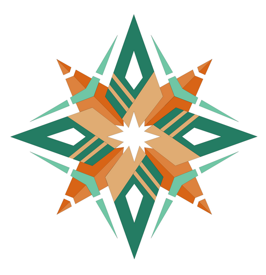 Inspiring Quilt Colourways: Orange & Blue-Green