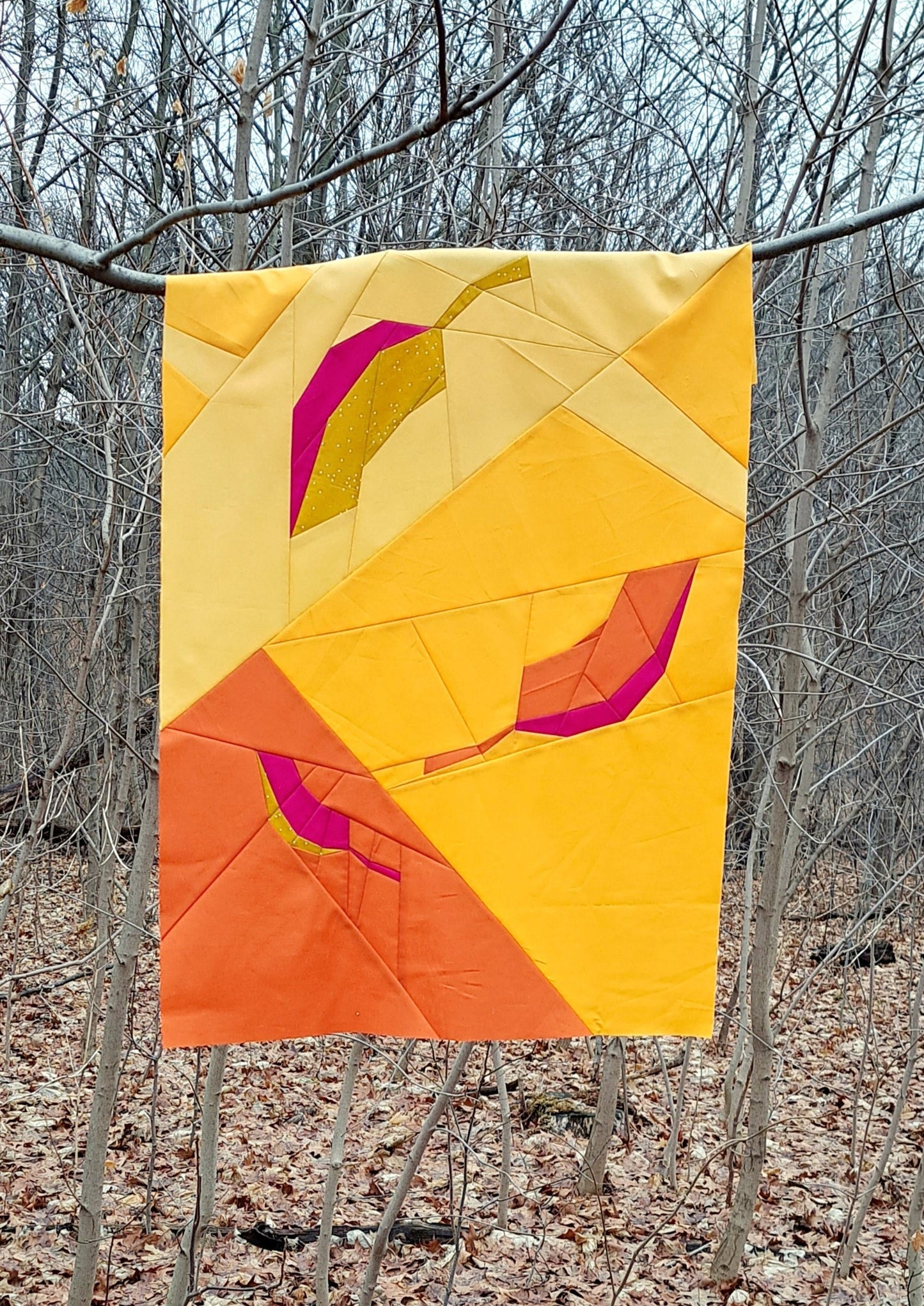 Autumn Leaves Quilt Block - PDF Pattern