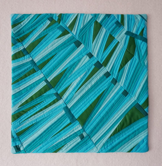 Curated Quilts Mini Challenge Submission: A Quilt Study titled Wicker and Glass I