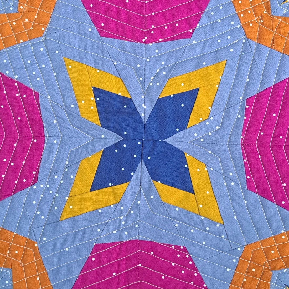 How To Quilt Your Foundation Paper Pieced Projects with Crosshatching