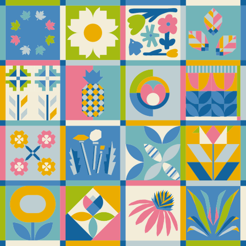 PRE-ORDER Modern Botanical Quilt Kit - Two Options