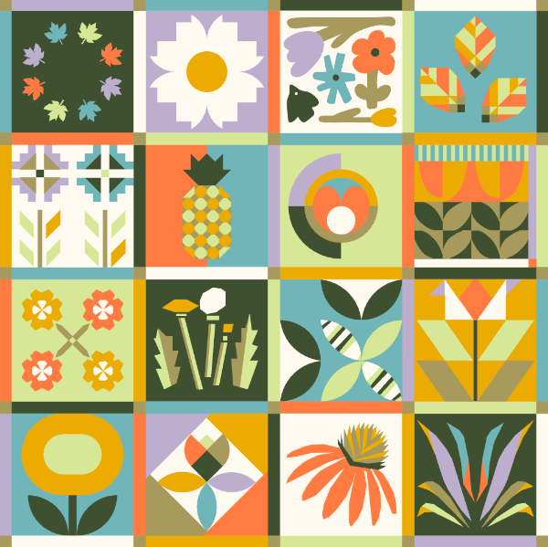 PRE-ORDER Modern Botanical Quilt Kit - Two Options