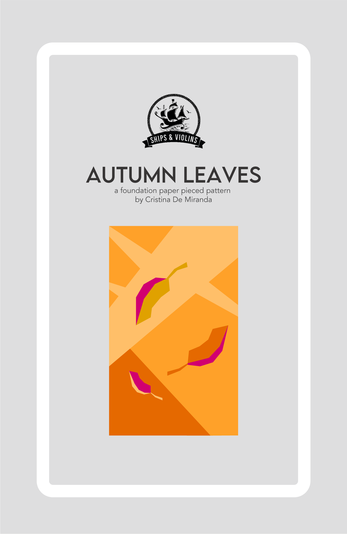 Autumn Leaves Quilt Block - PDF Pattern